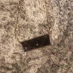 Repurposed Louis Vuitton clear  game bag